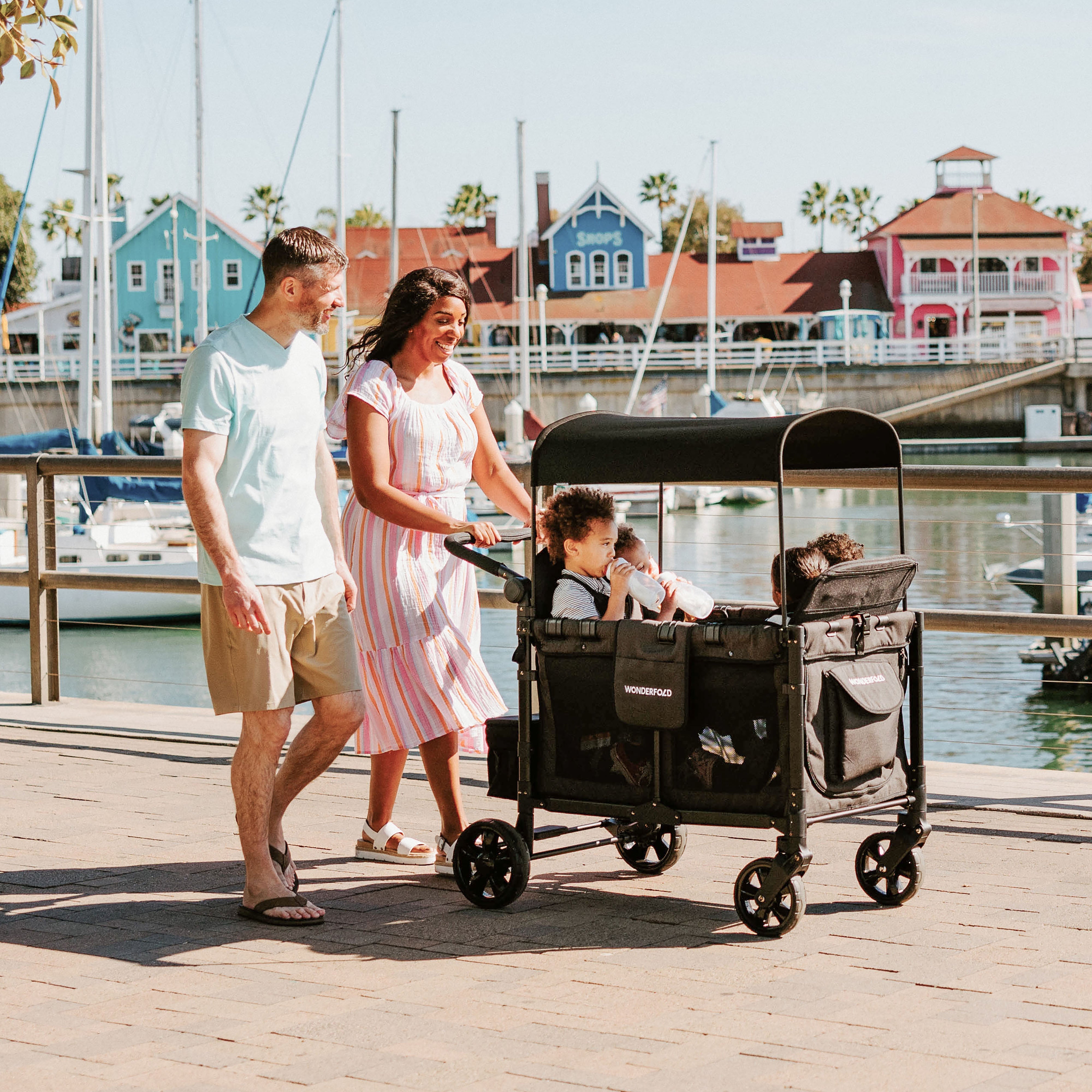 WonderFold W4 Elite Quad Stroller Wagon (4 Seater)
