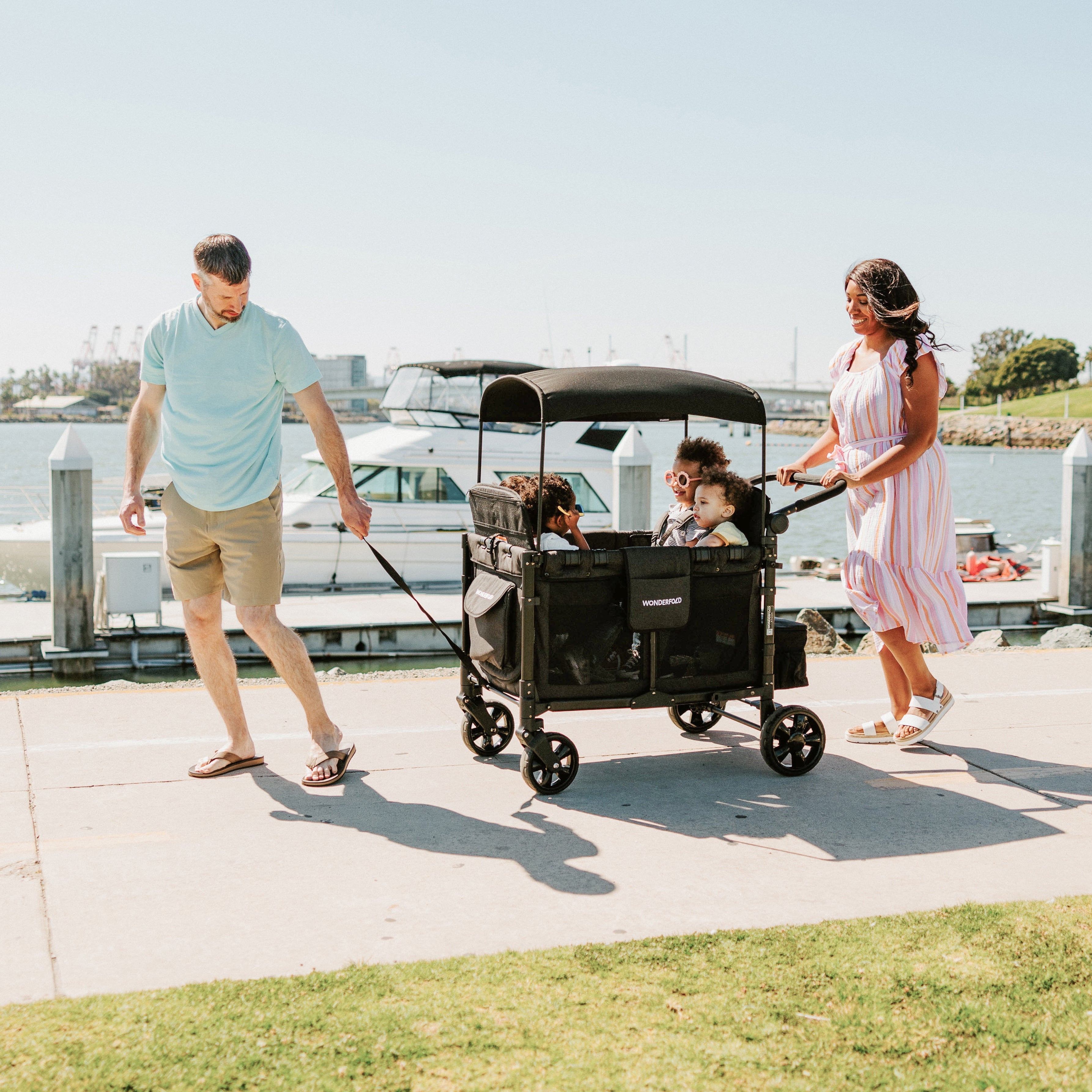 WonderFold W4 Elite Quad Stroller Wagon (4 Seater)