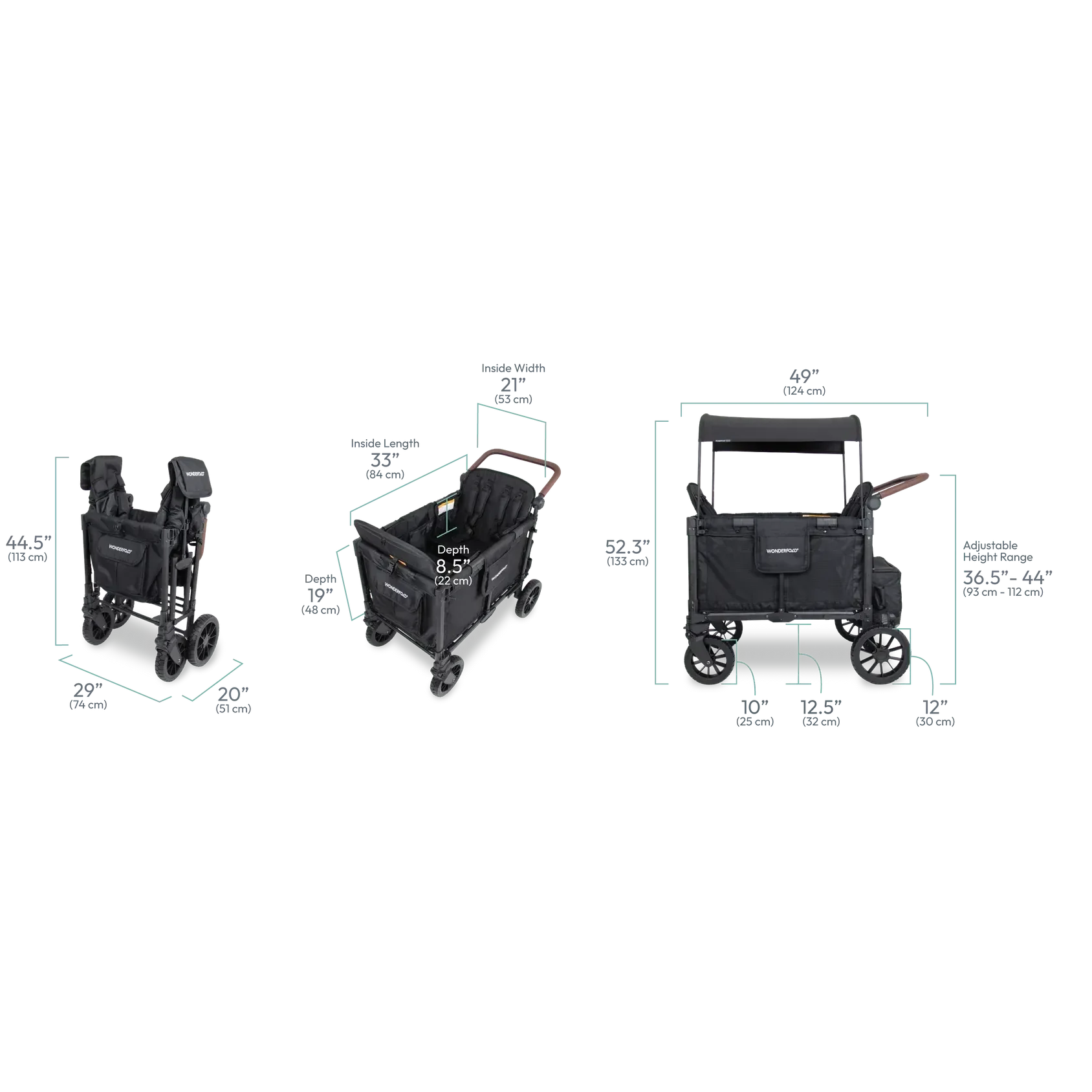 WonderFold W4 Luxe Pro Quad Stroller Wagon (4 Seater)