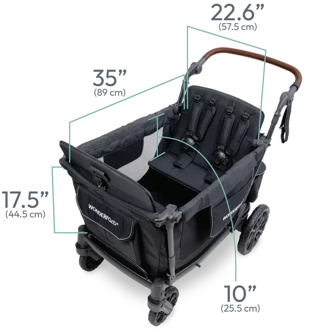 WonderFold L4 Quad Stroller Wagon (4 Seater)