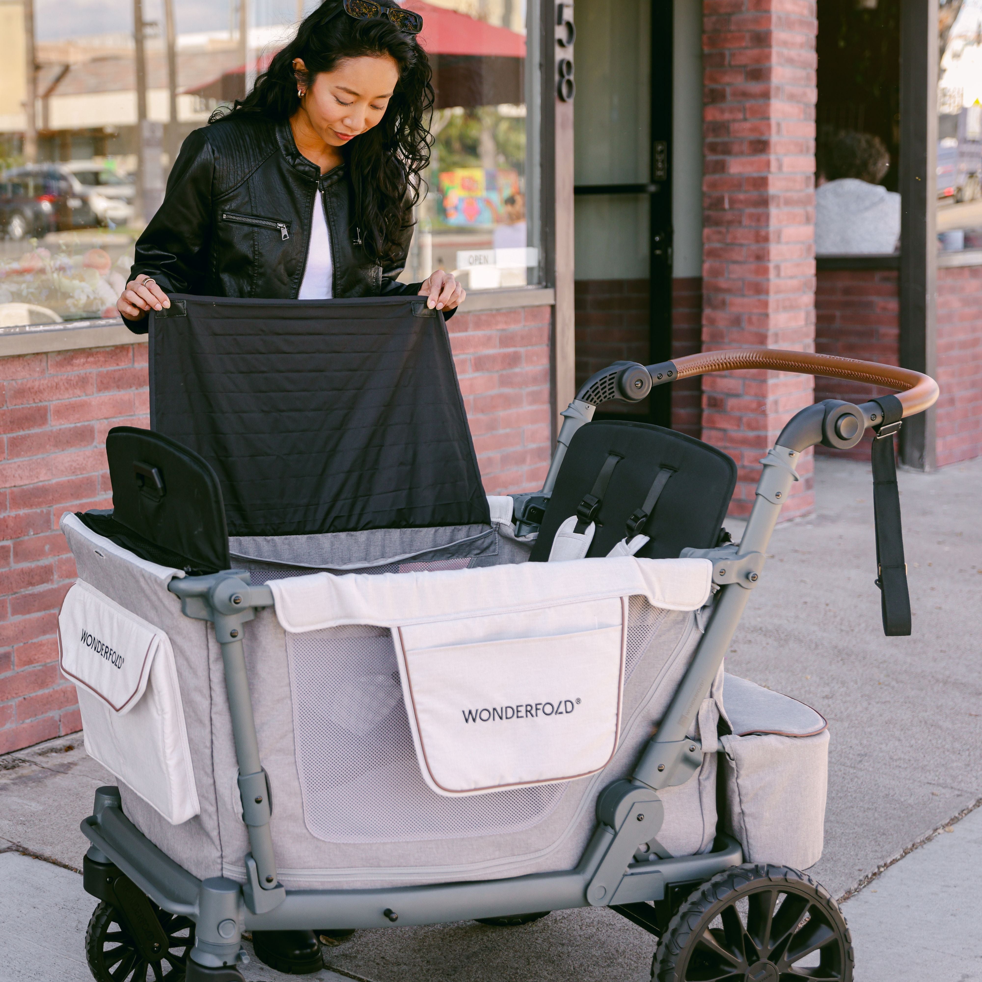 WonderFold L2 Double Stroller Wagon (2 Seater)
