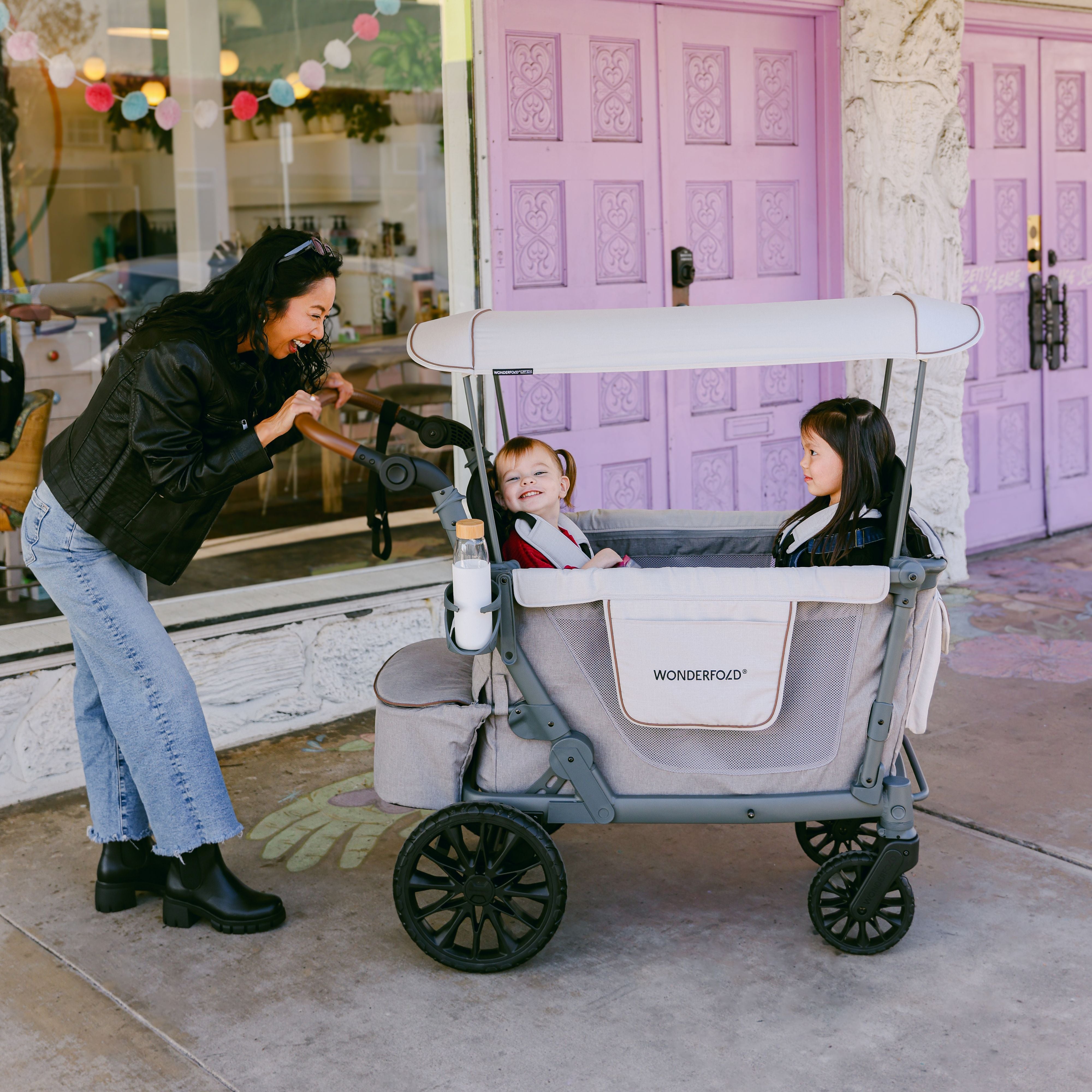 WonderFold L2 Double Stroller Wagon (2 Seater)