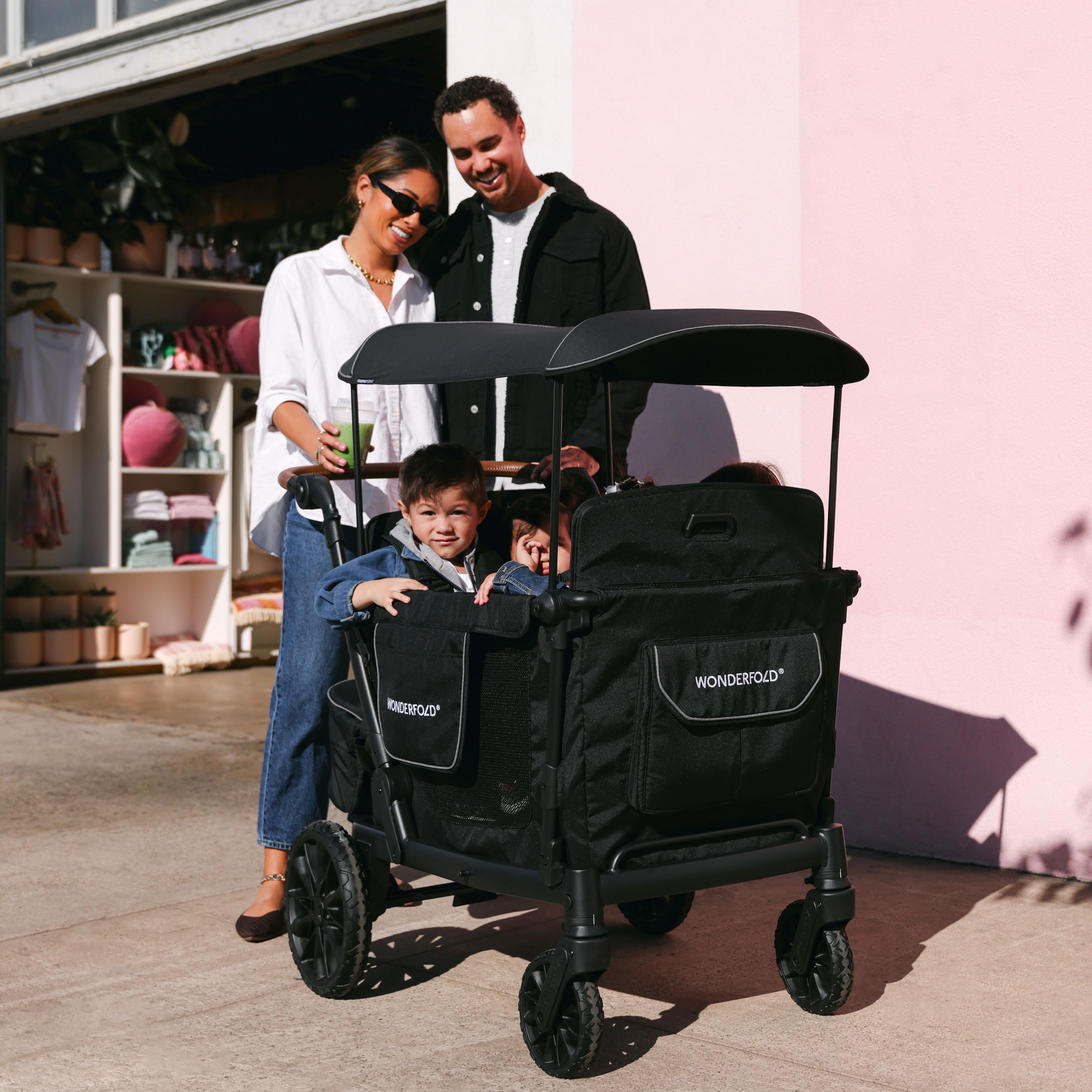 WonderFold L4 Quad Stroller Wagon (4 Seater)
