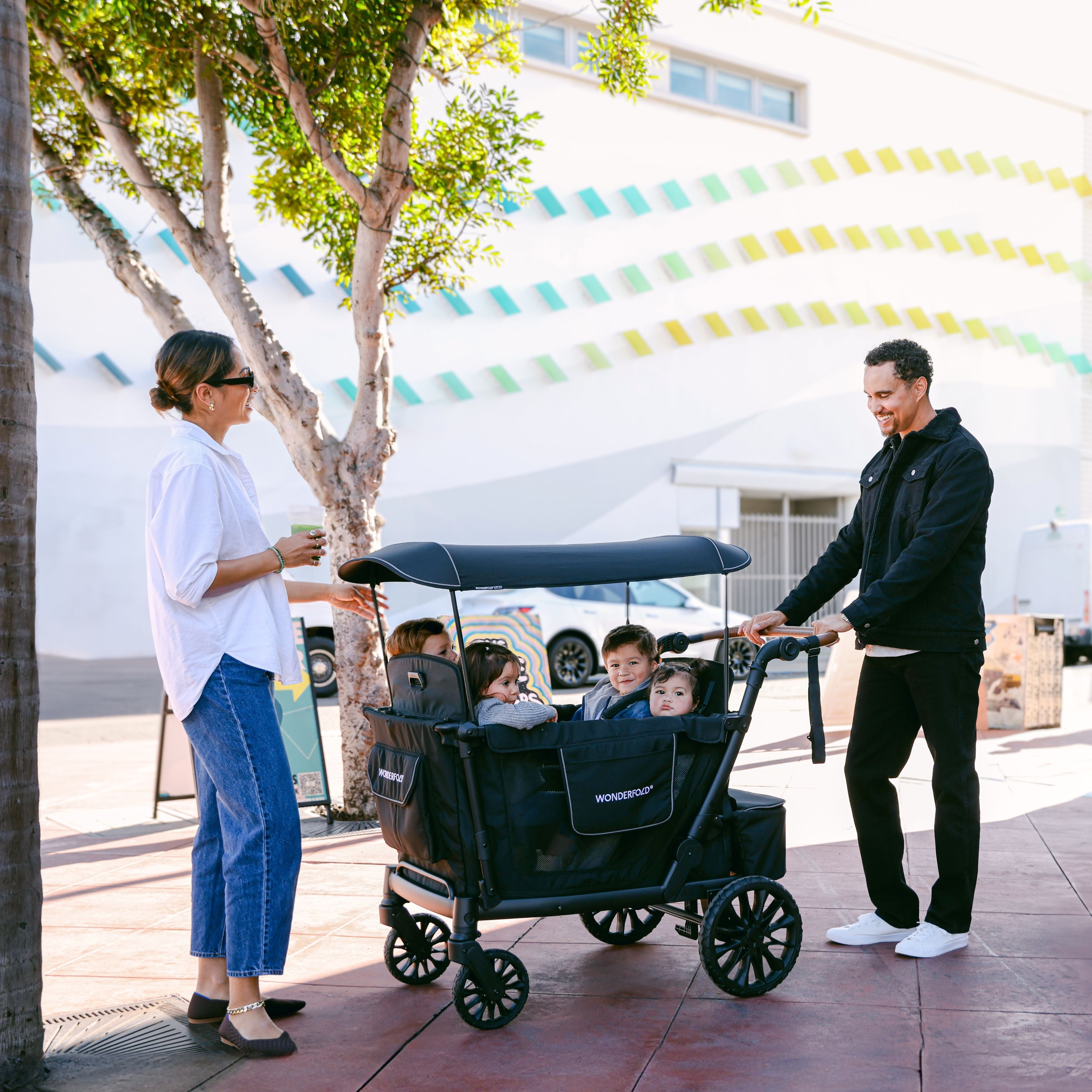 WonderFold L4 Quad Stroller Wagon (4 Seater)