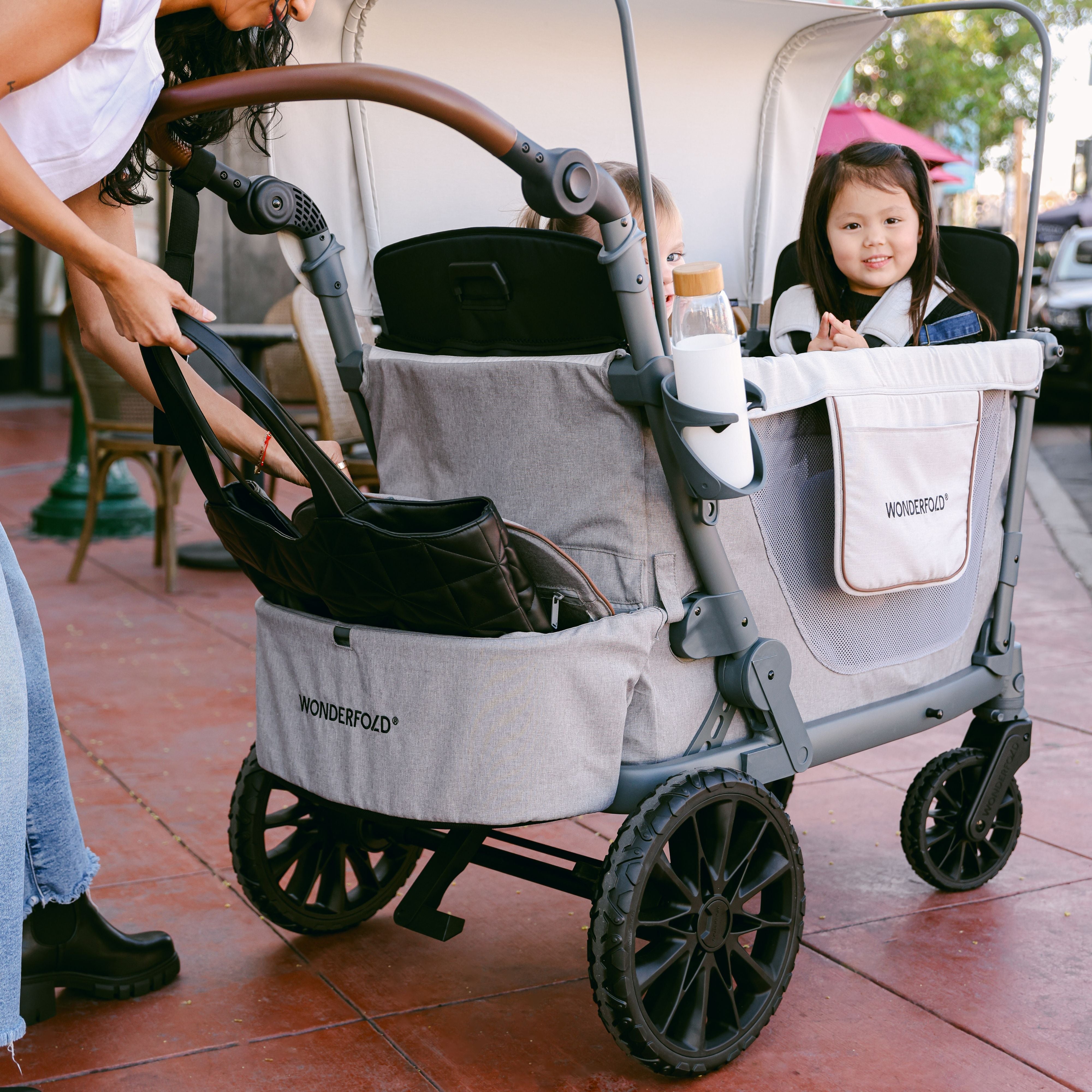 WonderFold L2 Double Stroller Wagon (2 Seater)