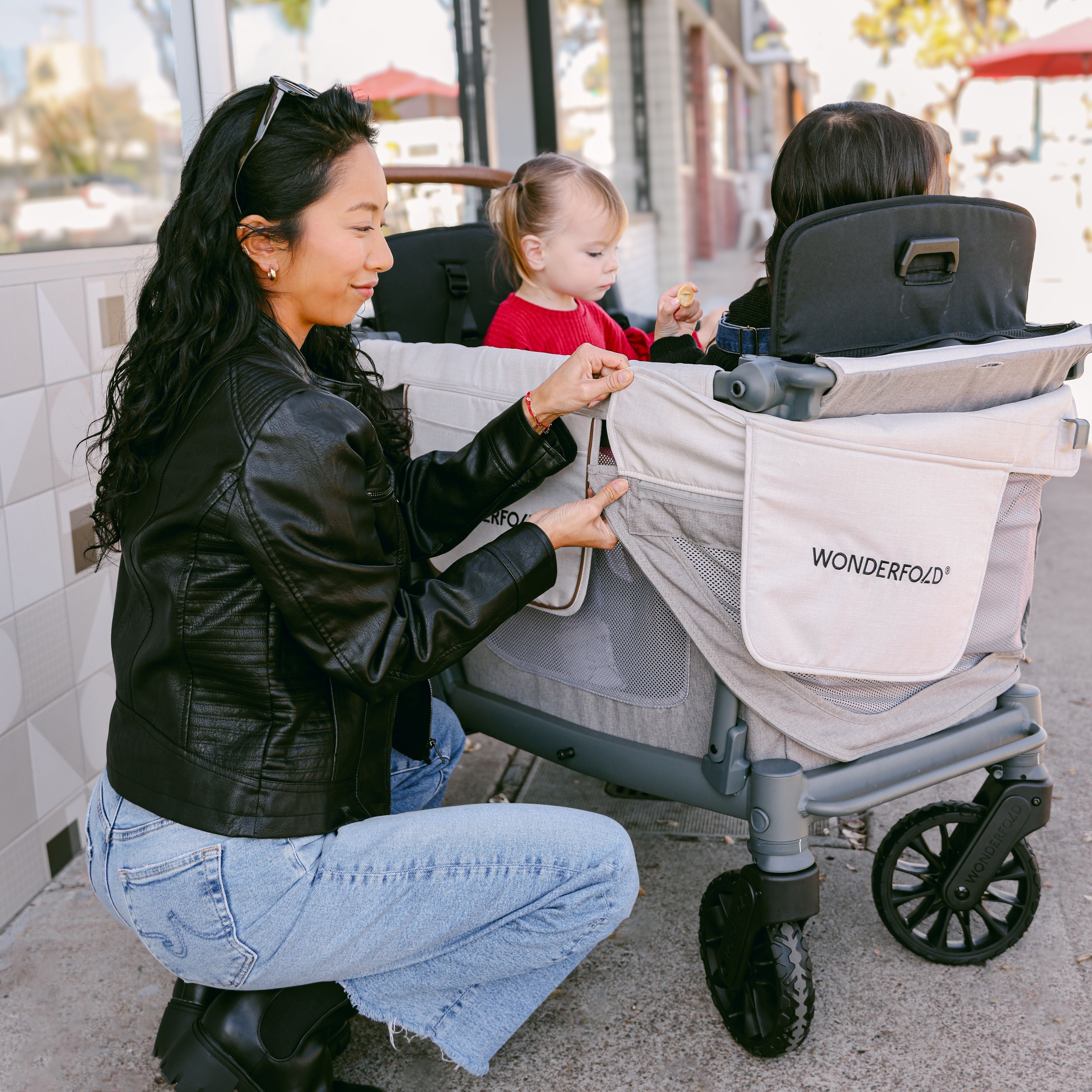 WonderFold L2 Double Stroller Wagon (2 Seater)