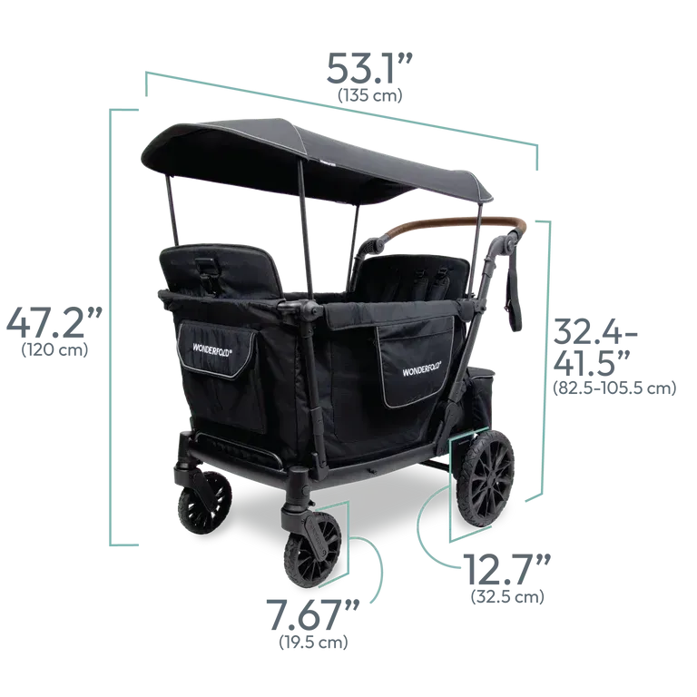 WonderFold L4 Quad Stroller Wagon (4 Seater)
