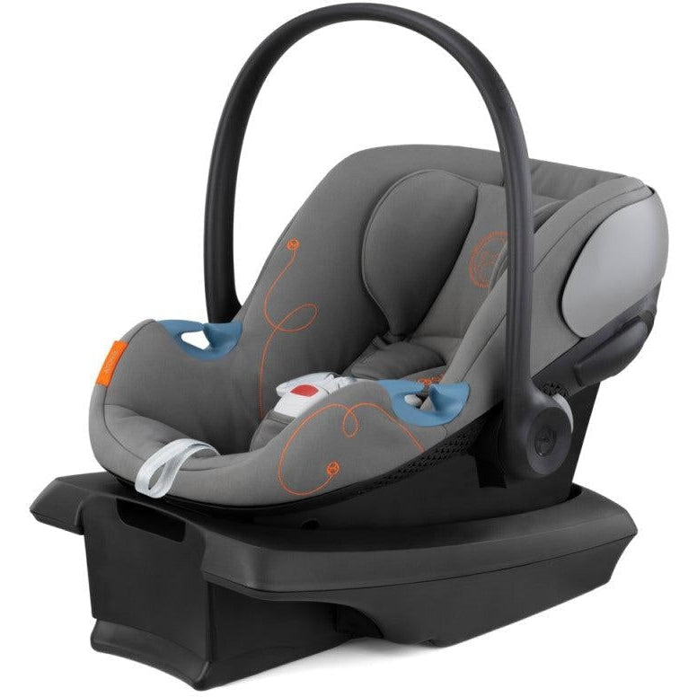 Cybex Aton G Swivel Infant Car Seat With SensorSafe – 180° Rotating Base, Lightweight, Anti-Rebound Bar, Lava Grey