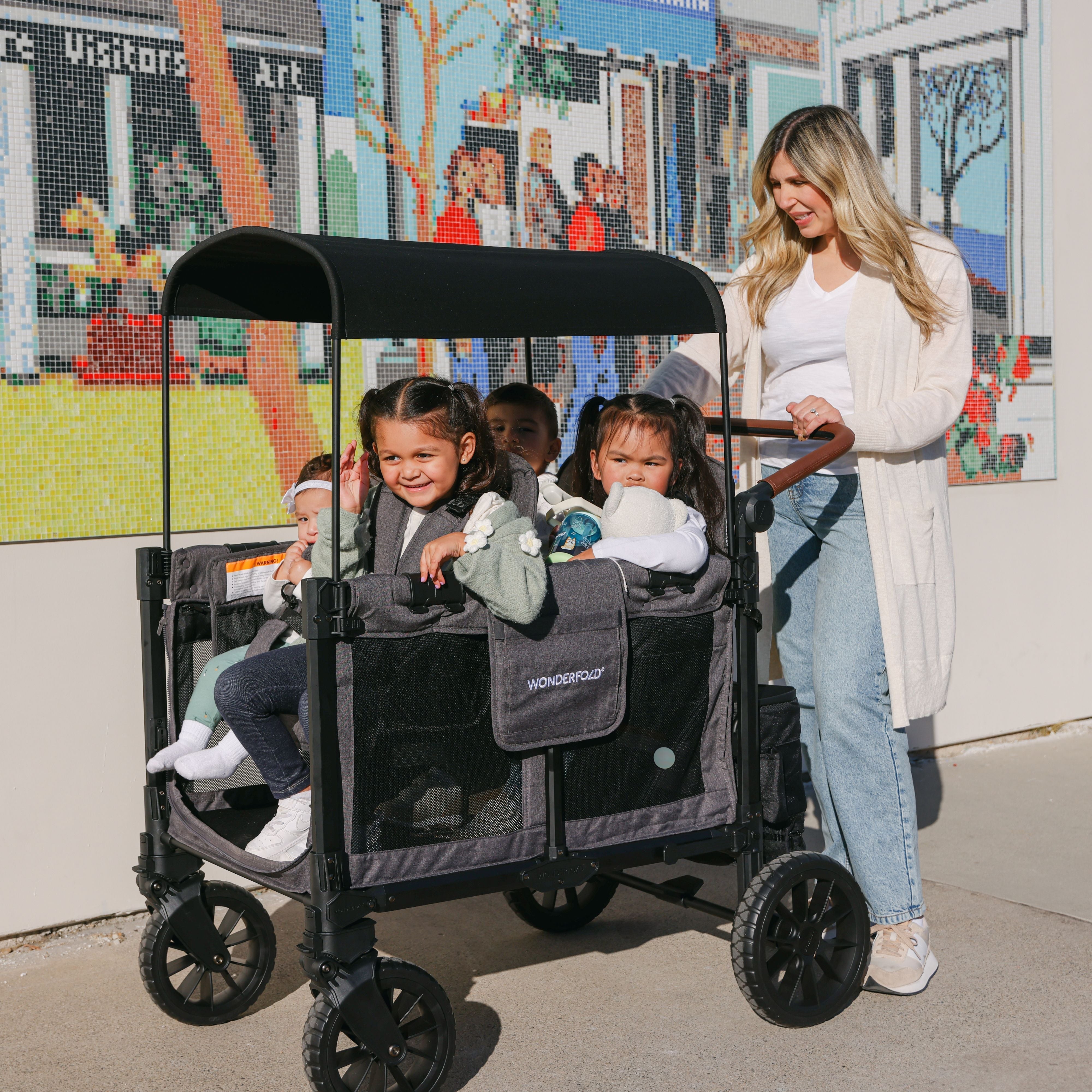 WonderFold W4 Luxe Pro Quad Stroller Wagon (4 Seater)