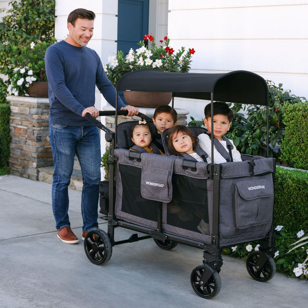 WonderFold W4 Elite Pro Quad Stroller Wagon (4 Seater)