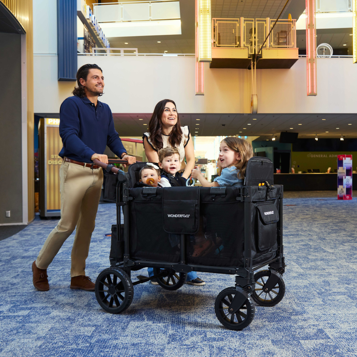 WonderFold W4 Luxe Pro Quad Stroller Wagon (4 Seater)