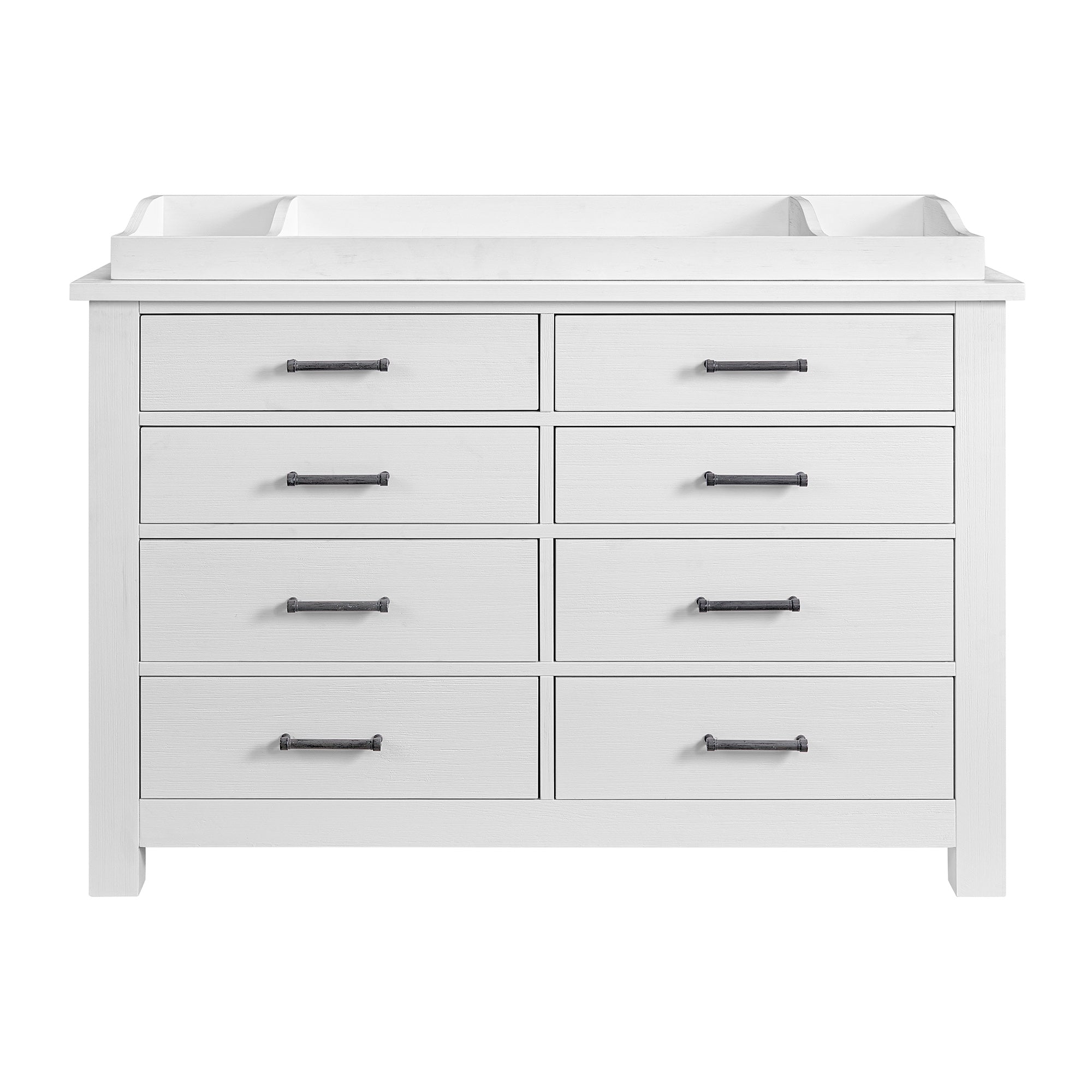 Windsor Weathered White Crib + Dresser + Nightstand 3 Piece Set