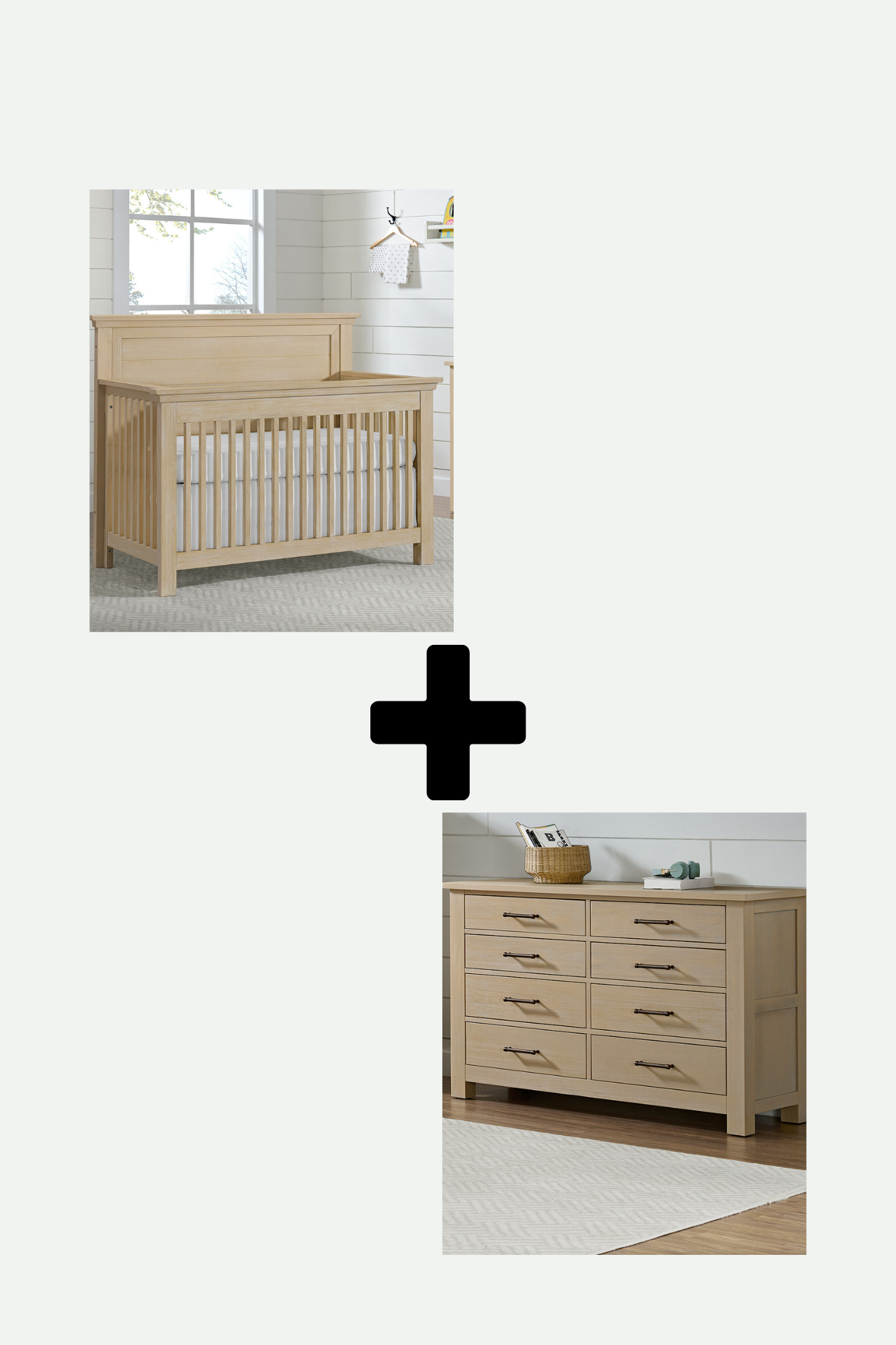 Windsor Sandstone Crib + Dresser 2-Piece Set