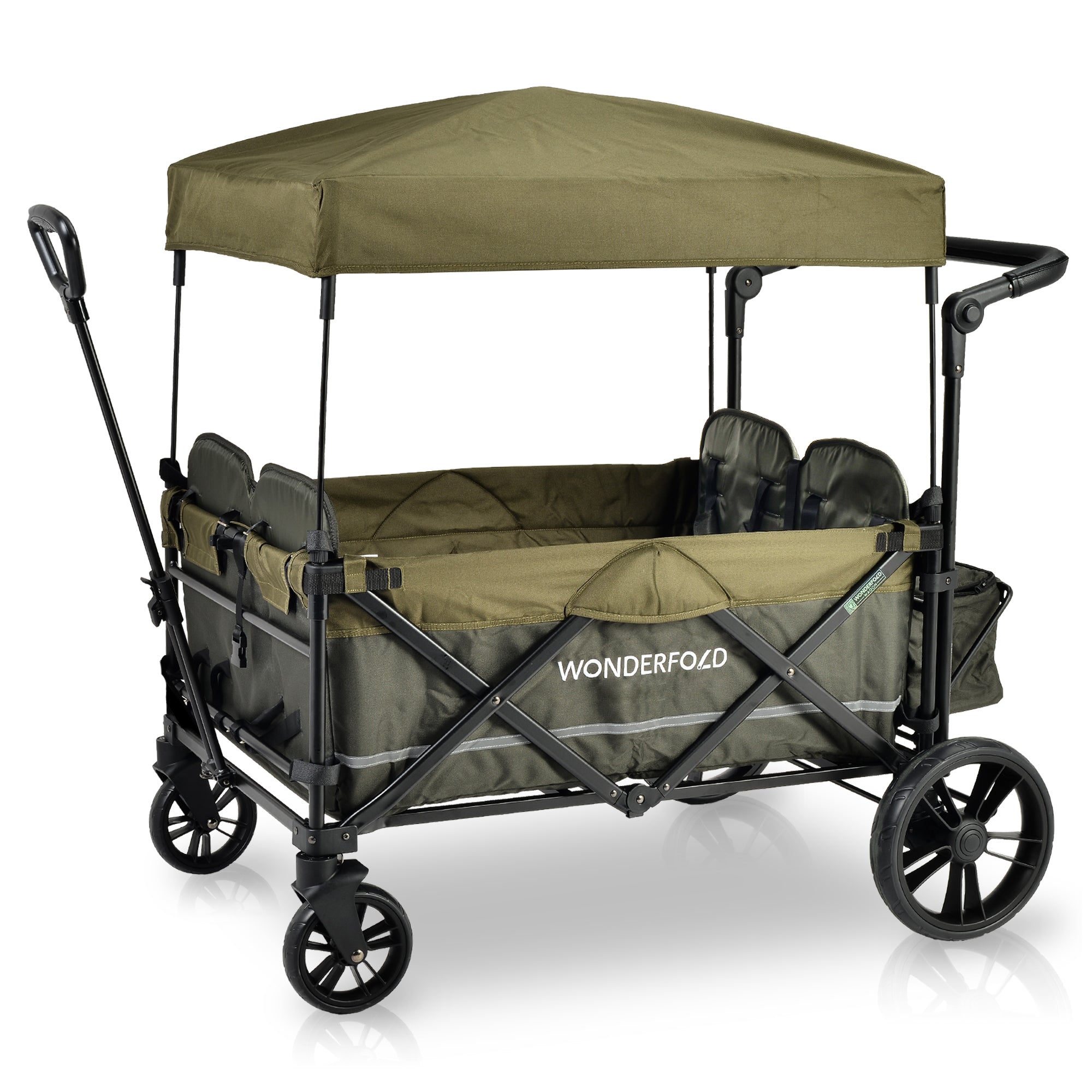 WonderFold X4 Push + Pull Quad Stroller Wagon (4 Seater)