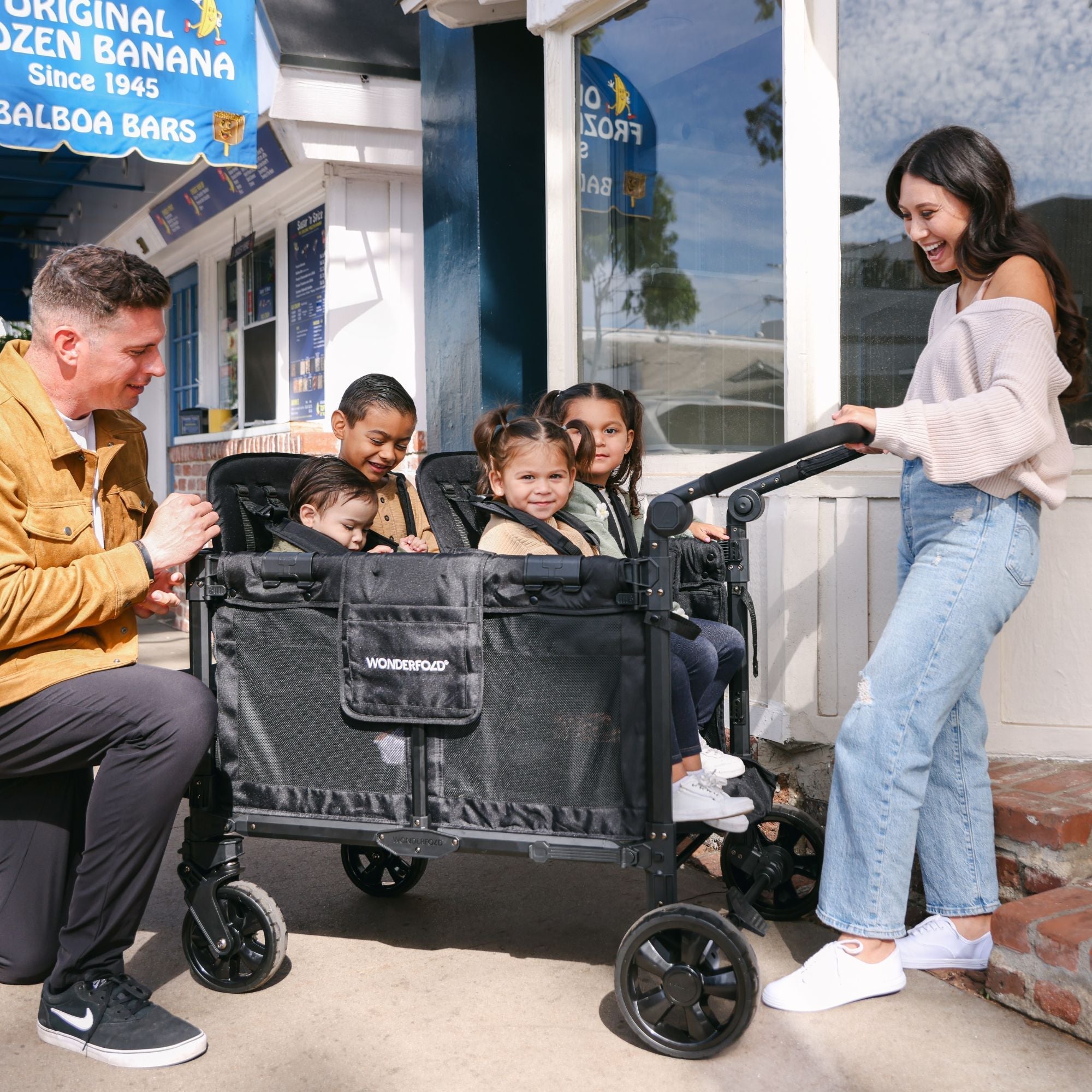 WonderFold W4 Elite Pro Quad Stroller Wagon (4 Seater)
