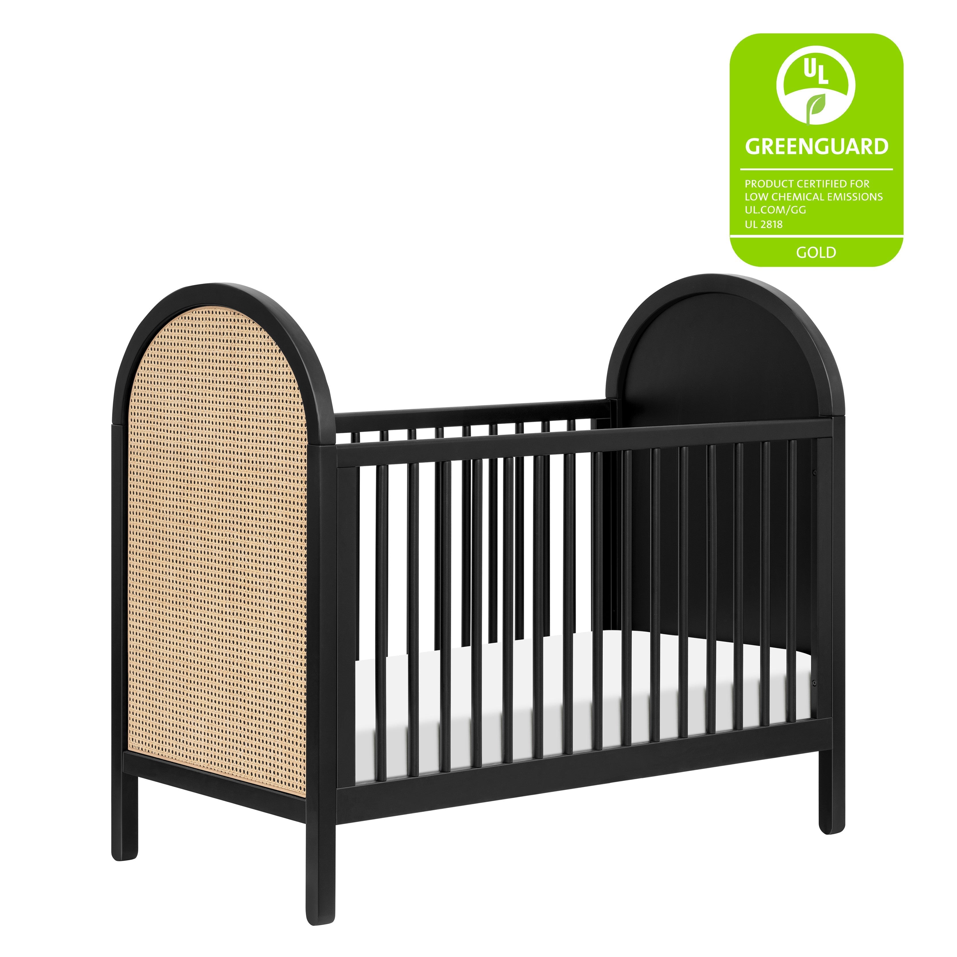 Babyletto Bondi Cane 3-in-1 Convertible Crib with Toddler Bed Conversion Kit