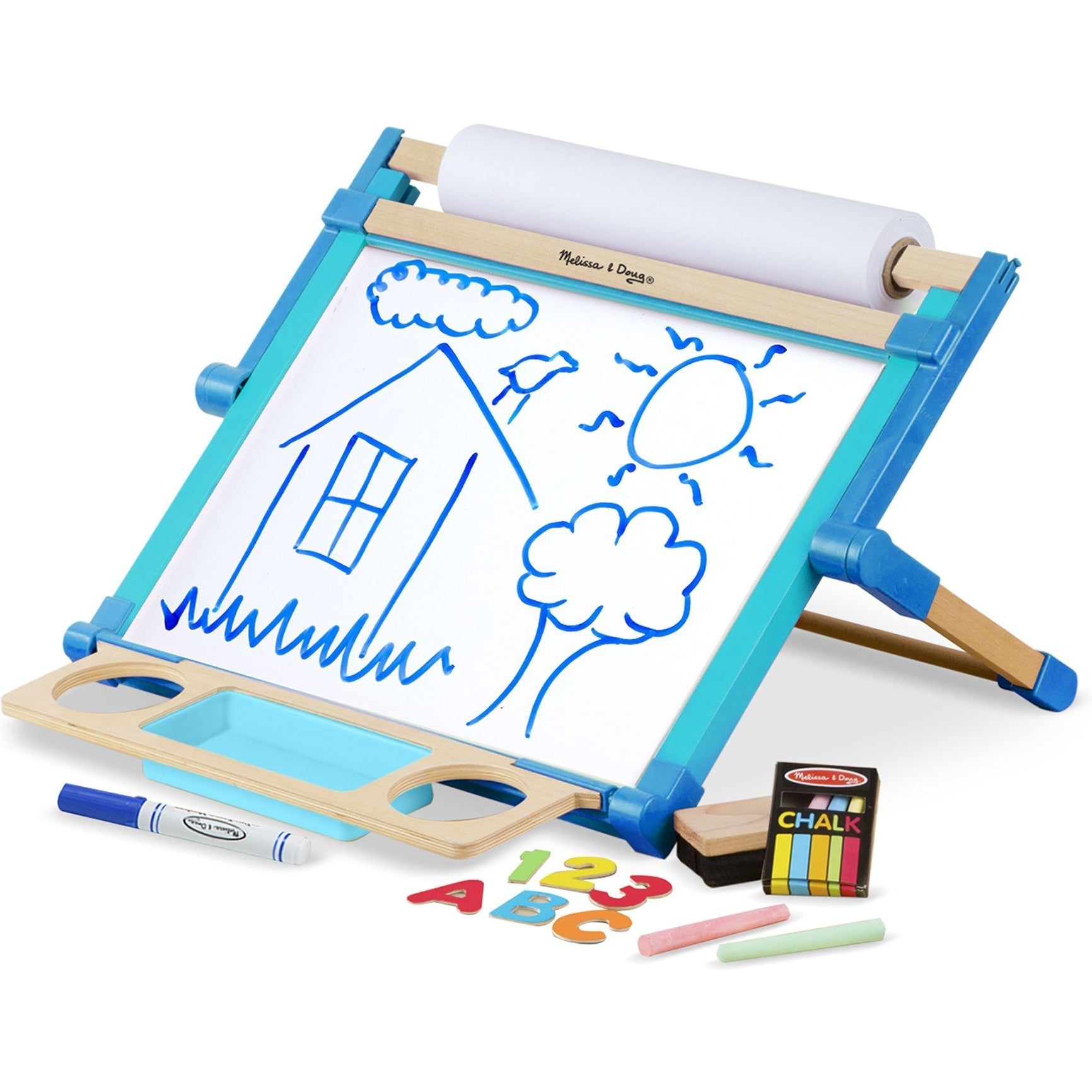 Melissa & Doug Double-Sided Magnetic Tabletop Easel