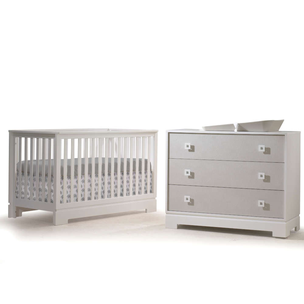 grey crib with dresser DaVinci Jenny Lind 2 Piece Nursery Set
