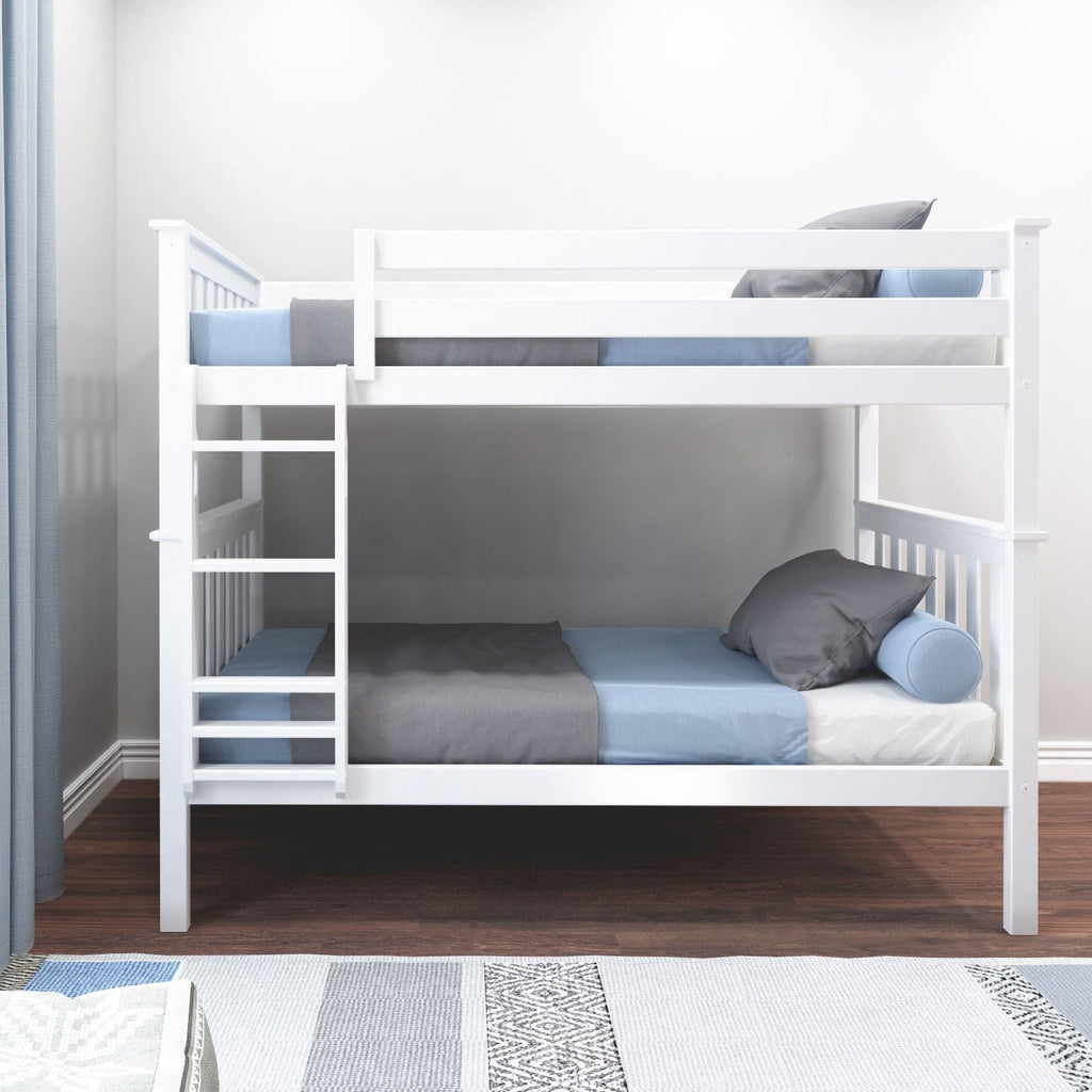 M3 Twin over Twin Slat Bunk with Straight Ladder + Slat Rolls
