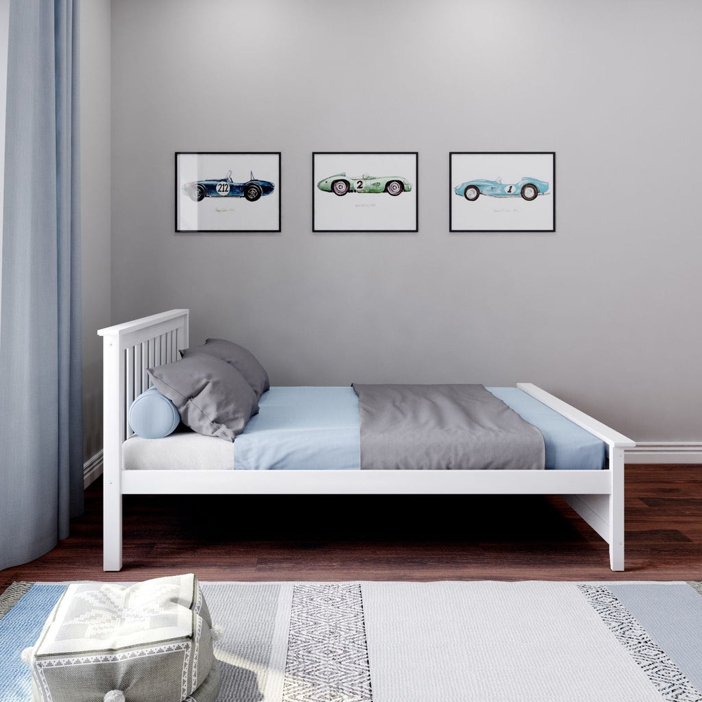 M3 Full Bed with Slat Headboard & Foot Panel + Slat Roll