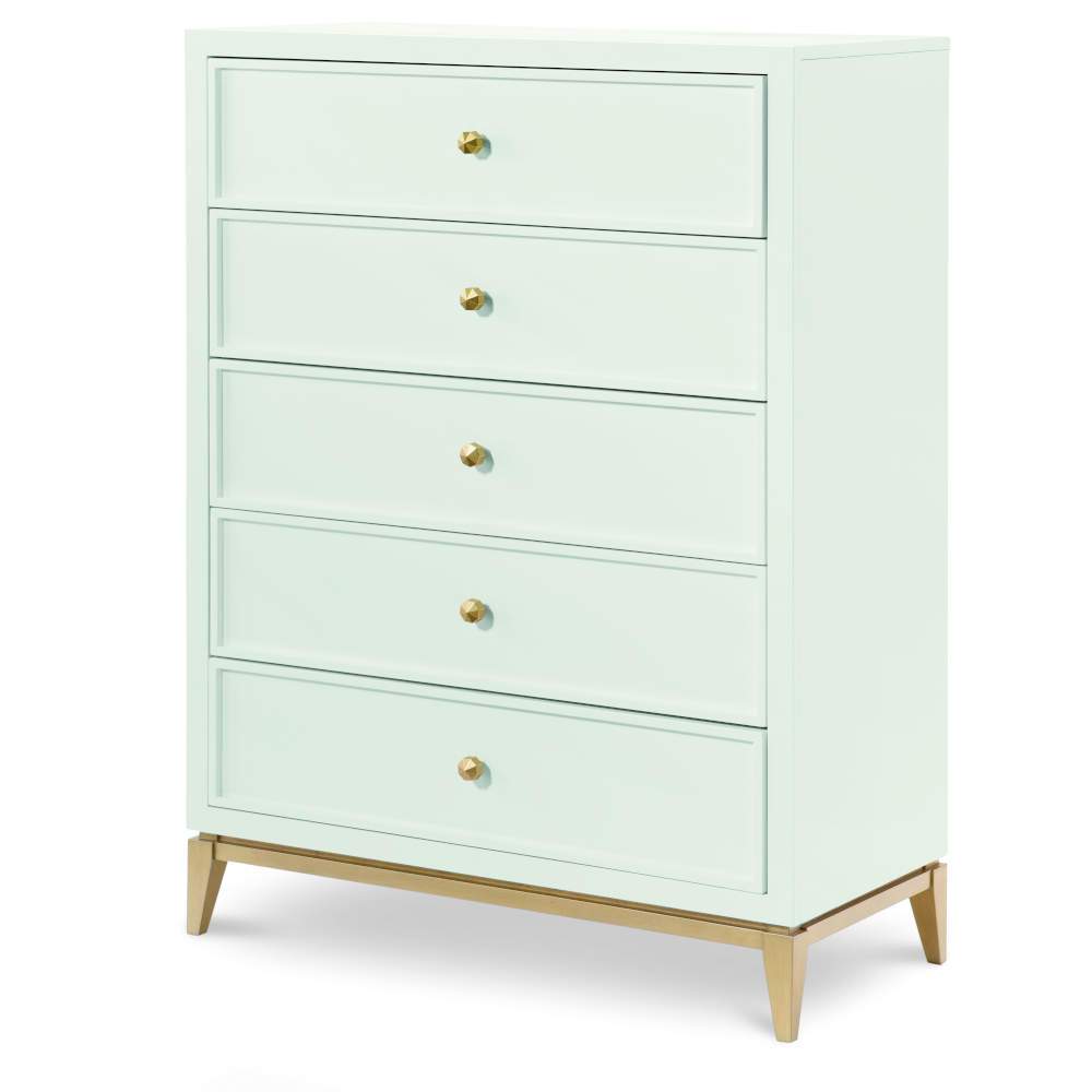 uptown white and gold dresser by rachael ray Legacy Rachael Ray Chelsea White Five-drawer Chest