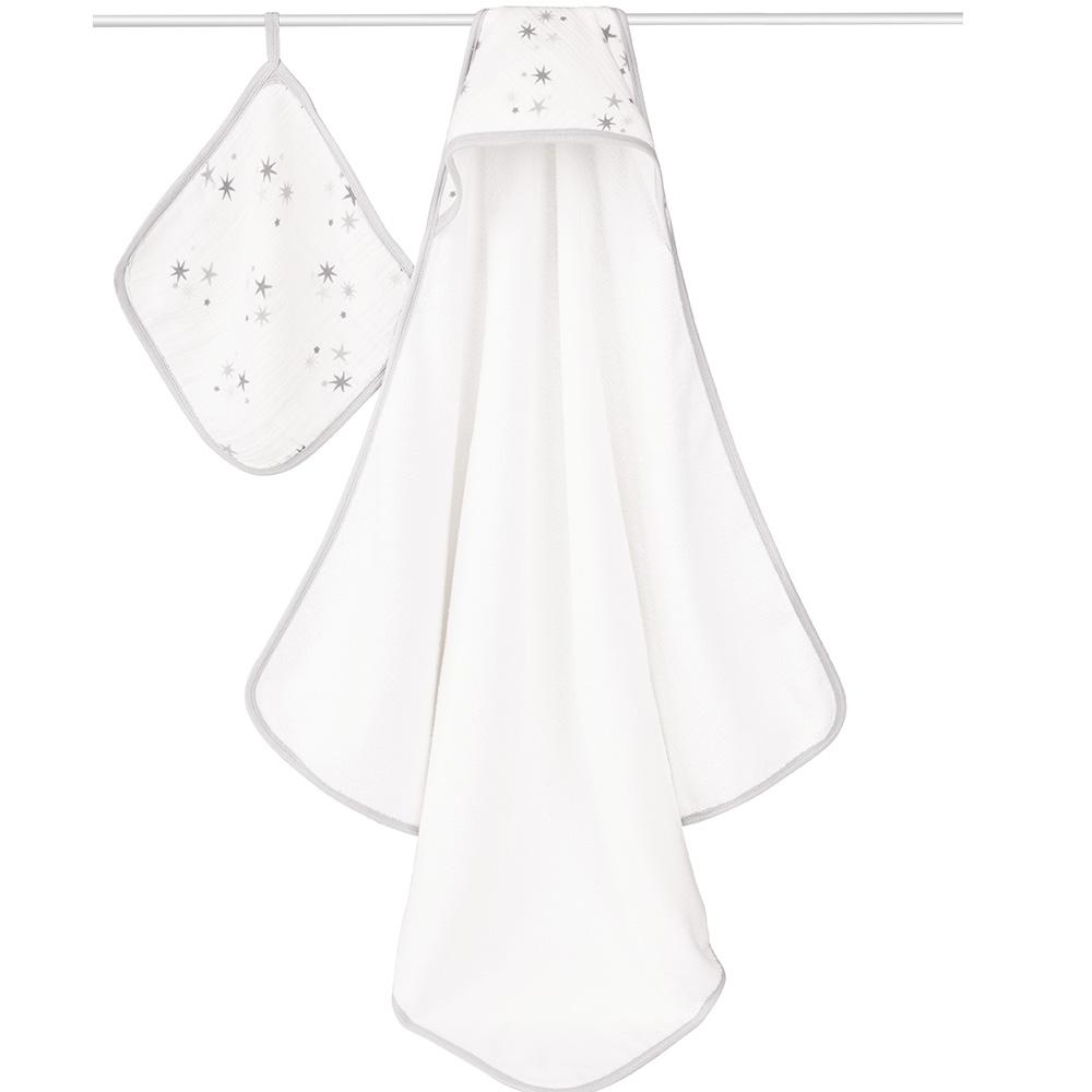 aden+anais Hooded Towel & Washcloth Set Twinkle