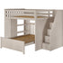 Jackpot Deluxe Full over Full L-shape Bunk with Staircase + Storage