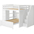 Jackpot Deluxe Full over Full L-shape Bunk with Staircase + Storage