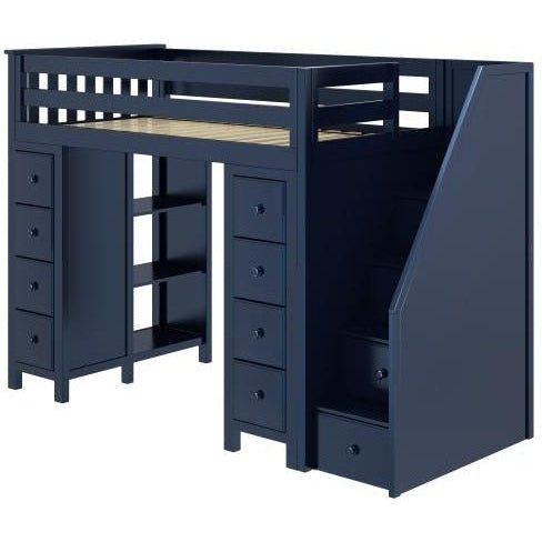 Jackpot Deluxe Staircase Loft Bed Storage + Storage