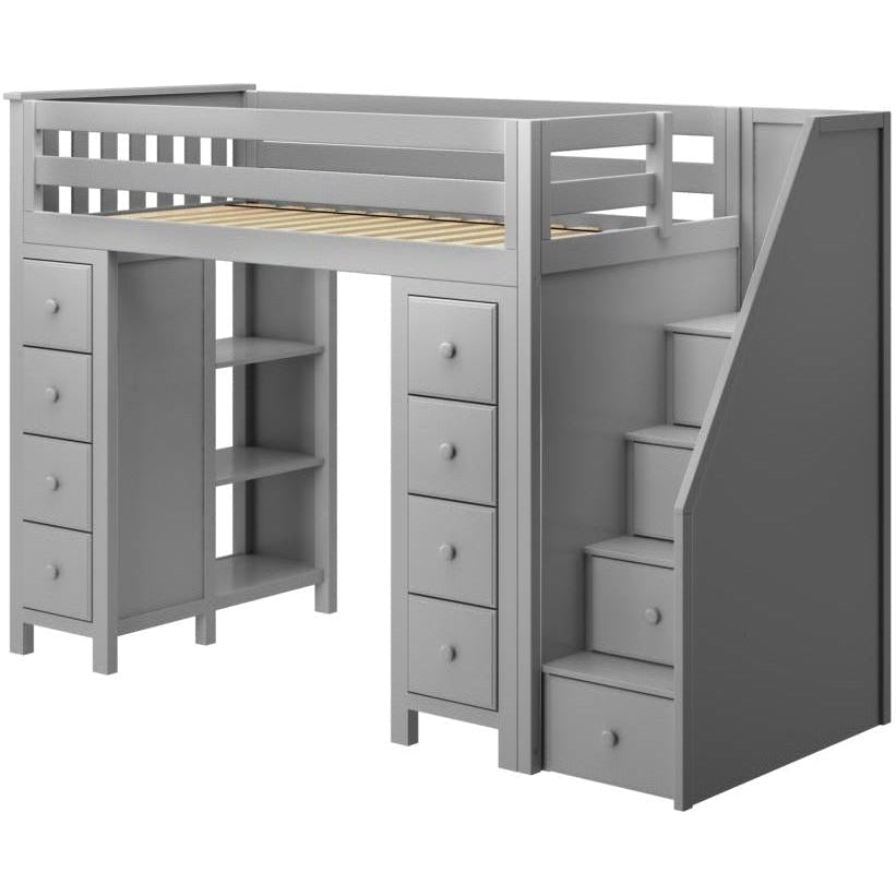 Jackpot Deluxe Staircase Loft Bed Storage + Storage