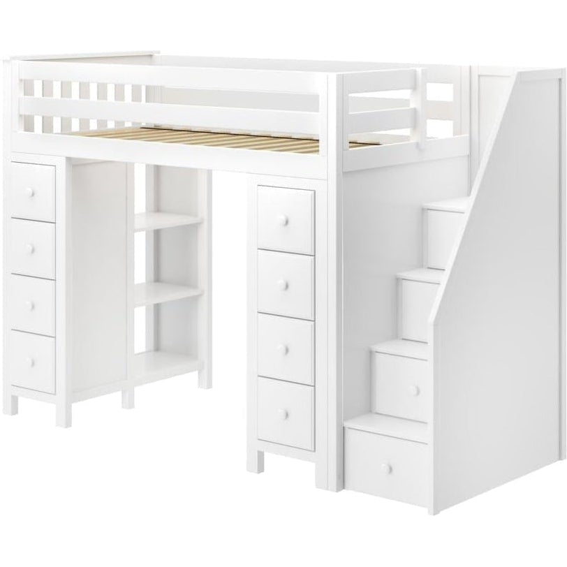 Jackpot Deluxe Staircase Loft Bed Storage + Storage