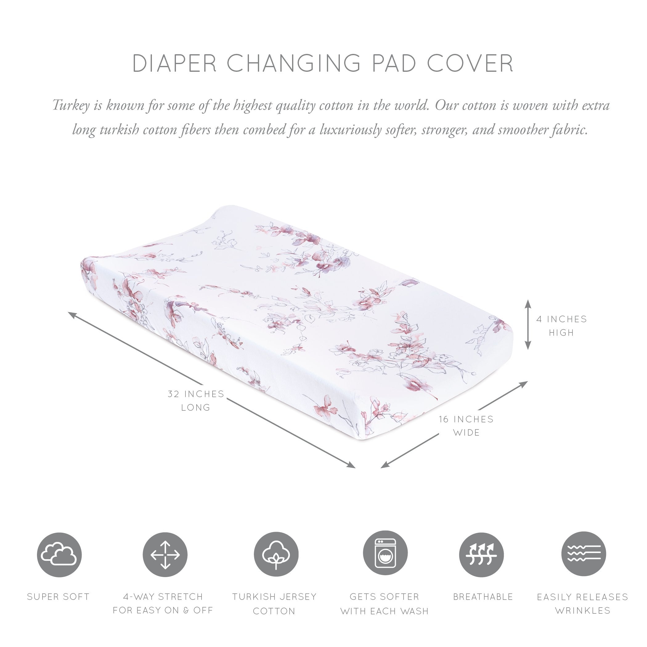 Oilo Bella Jersey Changing Pad Cover