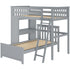 Jackpot Deluxe Leg Loft Bed Study + Twin Bed