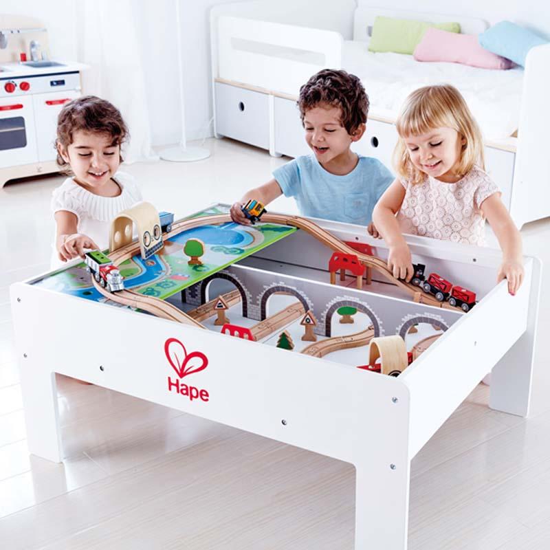 Hape Play & Stow Train Activity Storage Table – Lakeland Baby and