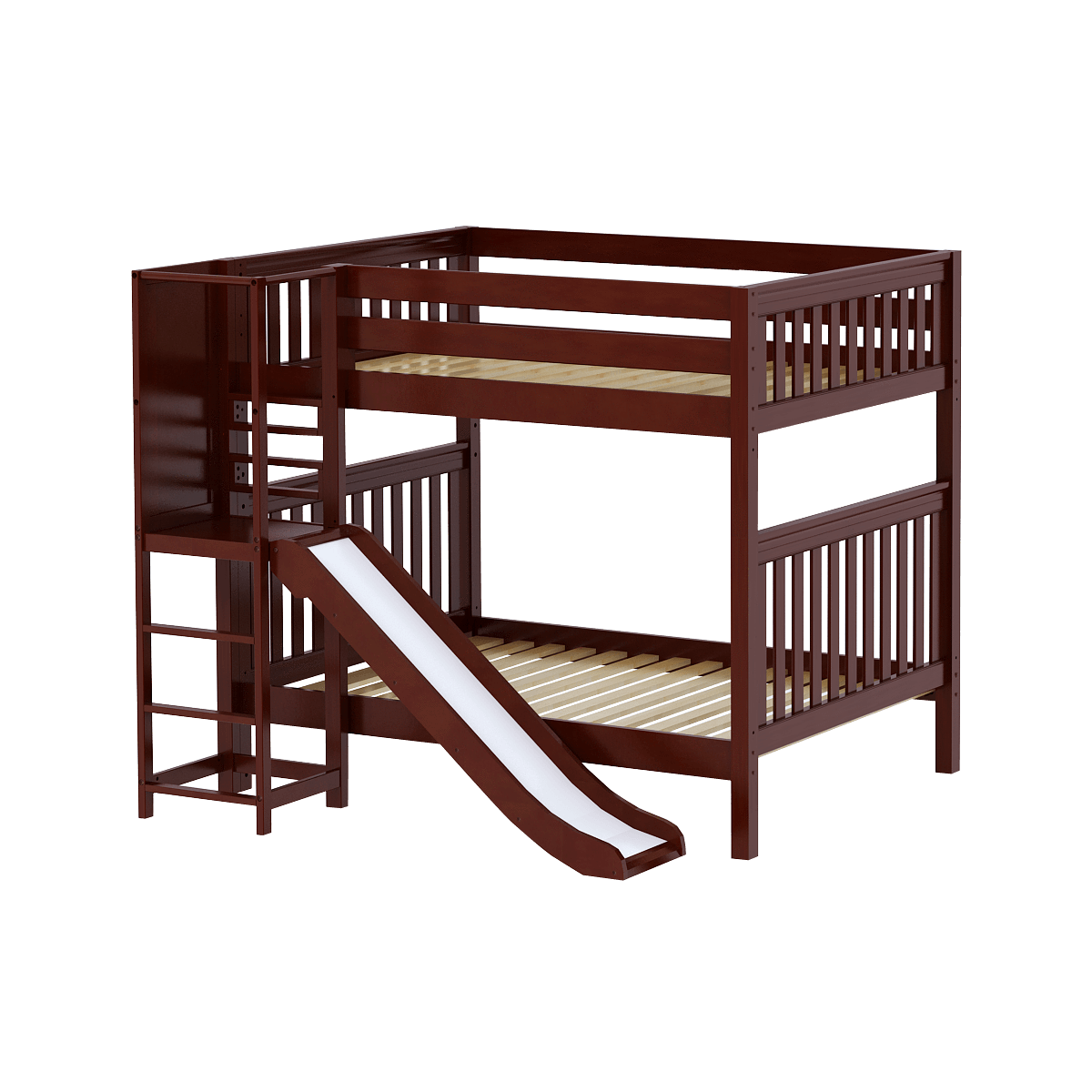 Maxtrix Full High Bunk Bed with Slide Platform