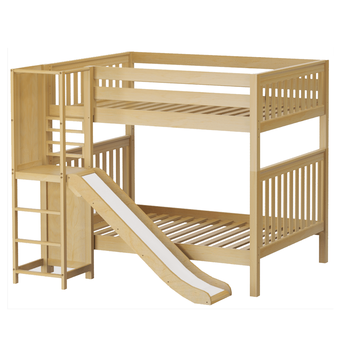 Maxtrix Full High Bunk Bed with Slide Platform
