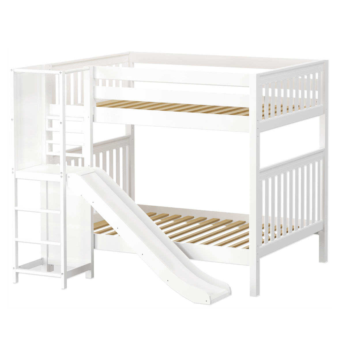 Maxtrix Full High Bunk Bed with Slide Platform