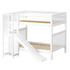 Maxtrix Full High Bunk Bed with Slide Platform