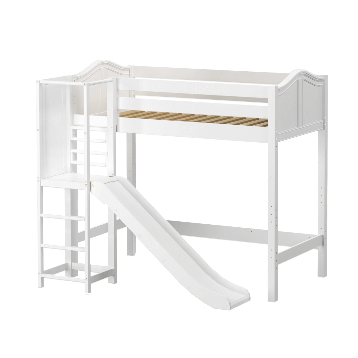 Maxtrix Twin High Loft Bed with Slide Platform