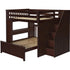 Jackpot Deluxe Full over Full L-Shape Bunk with Staircase + Desk