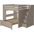 Jackpot Deluxe Full over Full L-Shape Bunk with Staircase + Desk