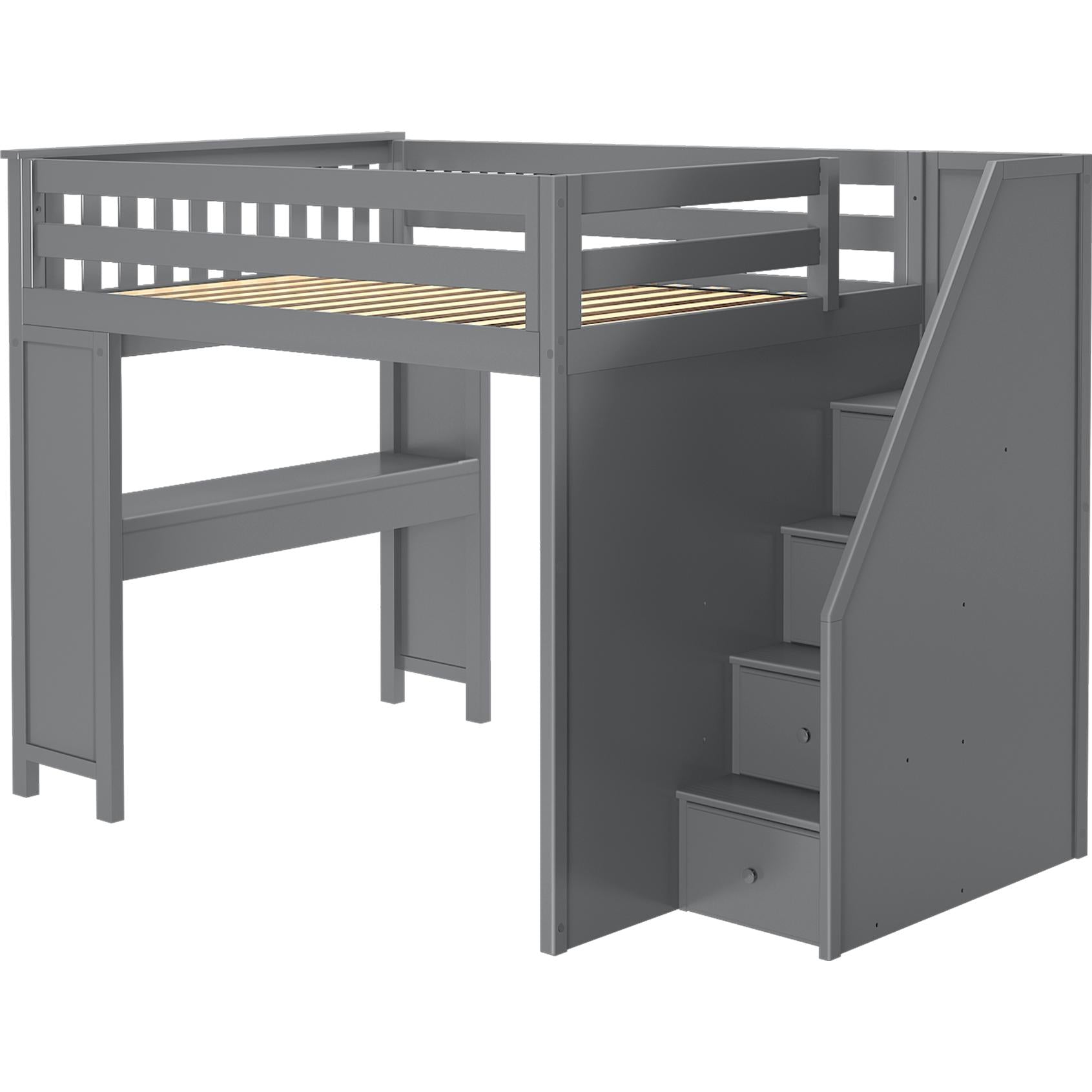 Jackpot Deluxe Full Size Loft with Staircase + Desk