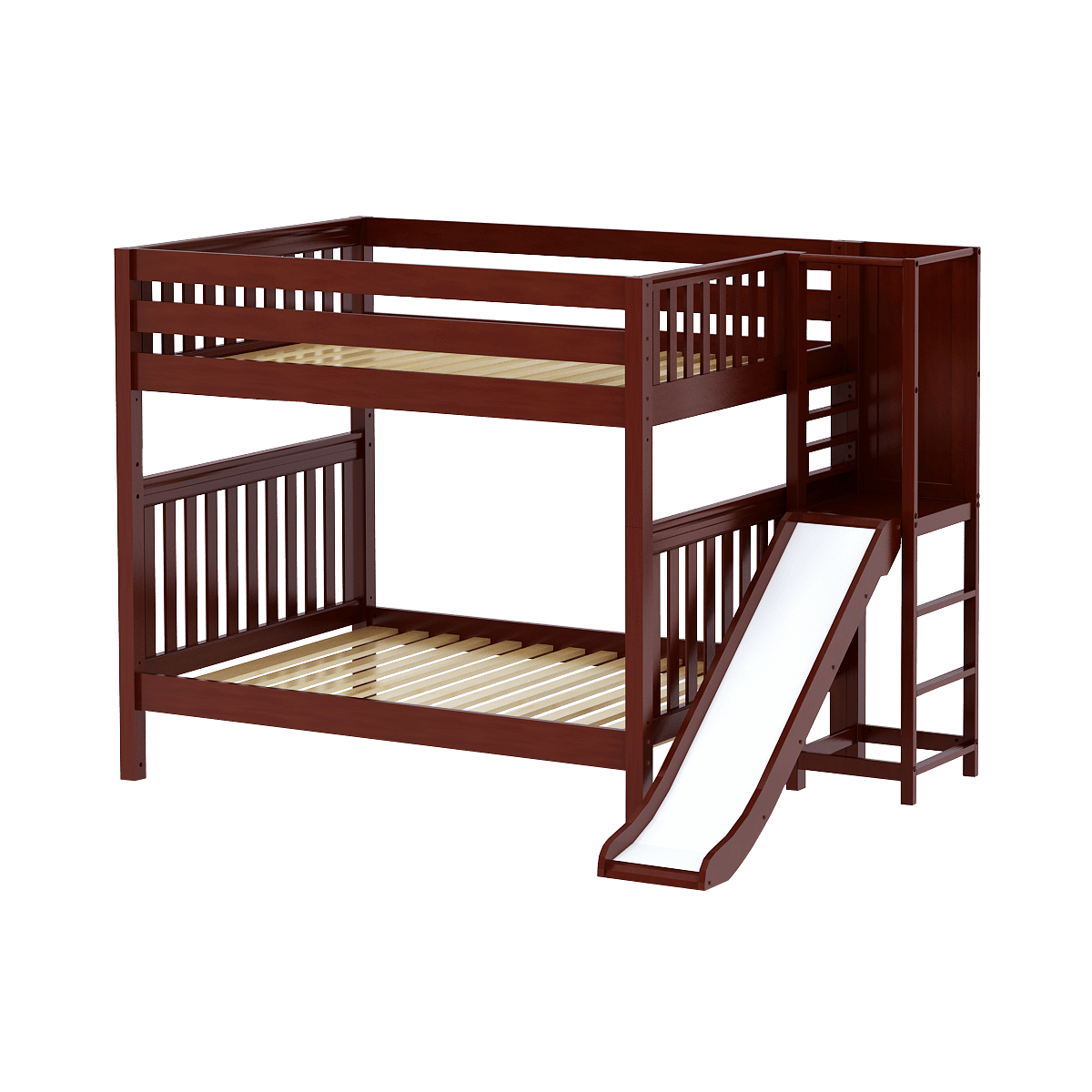 Maxtrix Full High Bunk Bed with Slide Platform