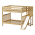 Maxtrix Full High Bunk Bed with Slide Platform