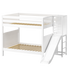 Maxtrix Full High Bunk Bed with Slide Platform