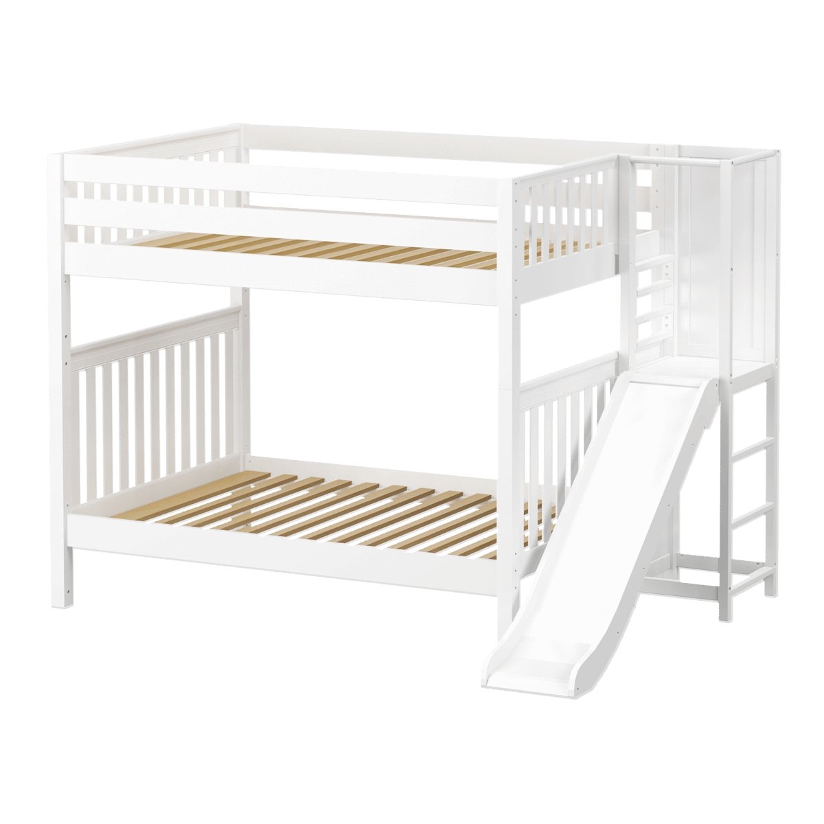 Maxtrix Full High Bunk Bed with Slide Platform