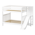 Maxtrix Full High Bunk Bed with Slide Platform