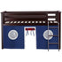 Jackpot Deluxe Twin Play Loft with Red/Blue/White Curtain