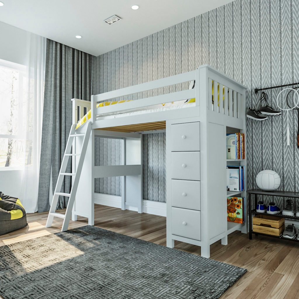 Jackpot Deluxe Loft Bed Storage Study