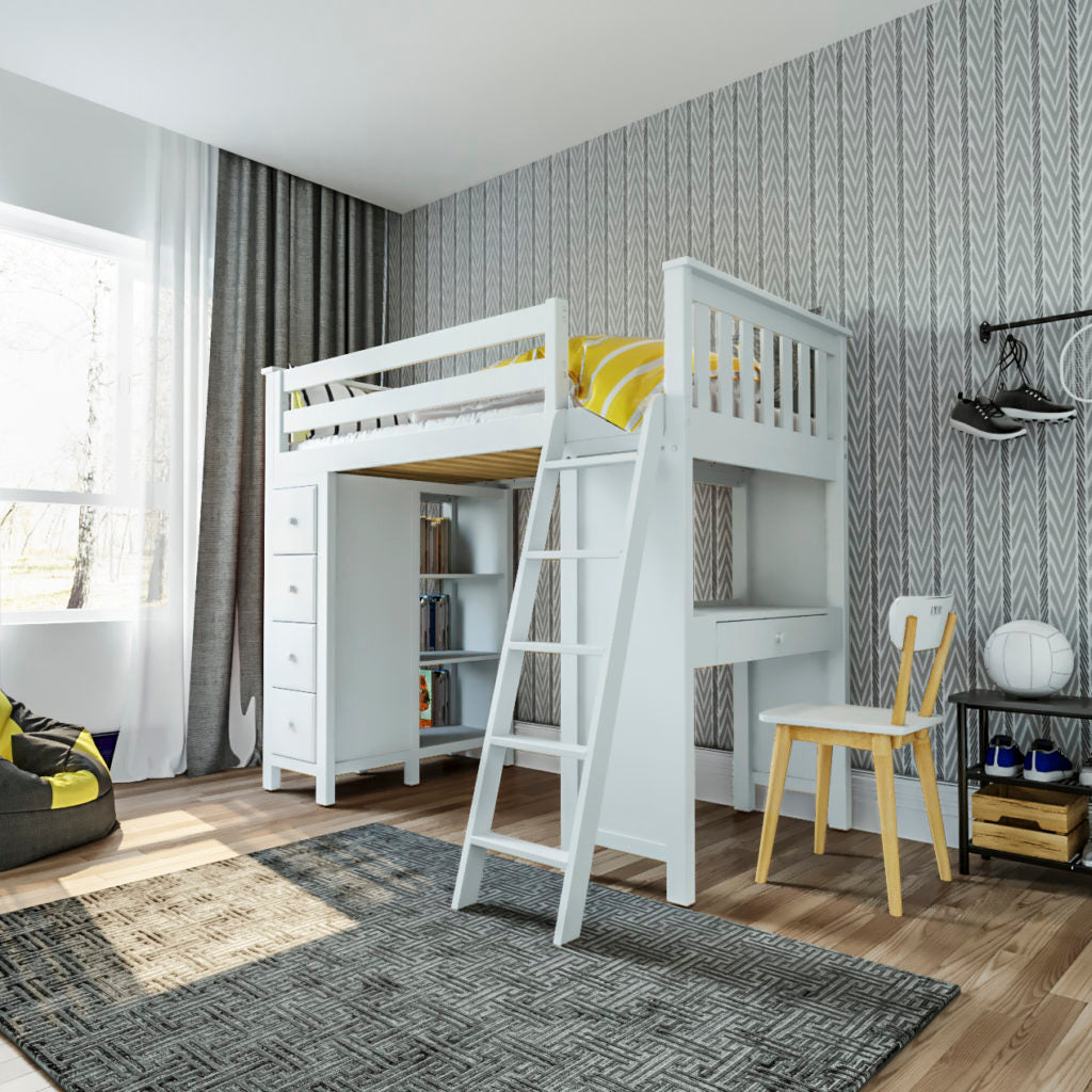 Jackpot Deluxe Loft Bed Storage Study
